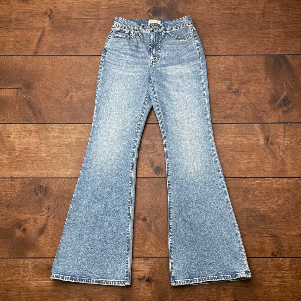Madewell The Perfect Vintage Flare Jeans Light Wash High Rise Blue Denim Size 27